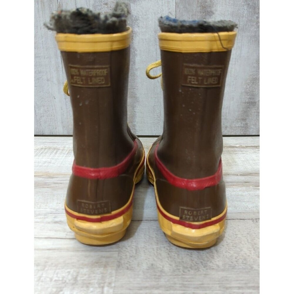 ✅ROBERT STEVENS Felt Lined Brown Steel Shank Mens 6 Boots Halloween Prop Decor - Picture 8 of 12